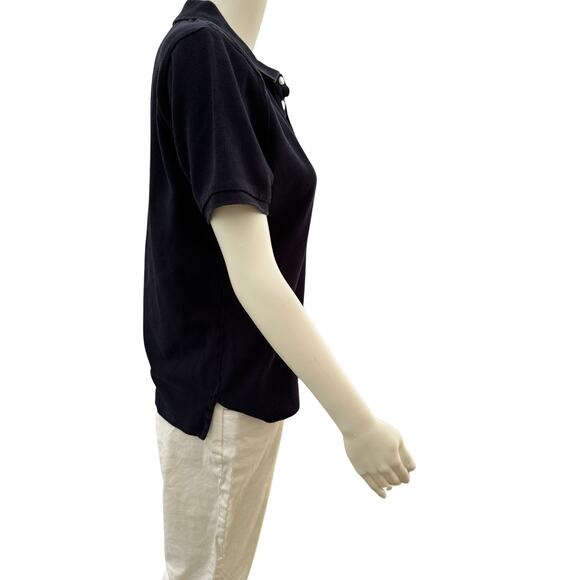 Vintage 90s Ralph Lauren Women’s Navy Blue Polo Shirt Medium - Picture 2 of 9